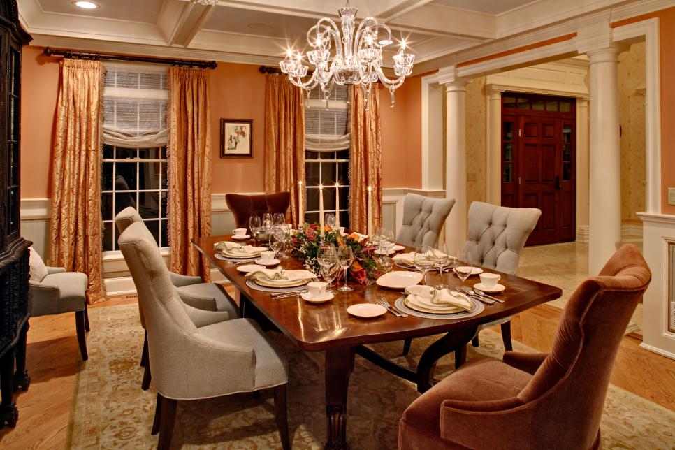 transitional formal dining room